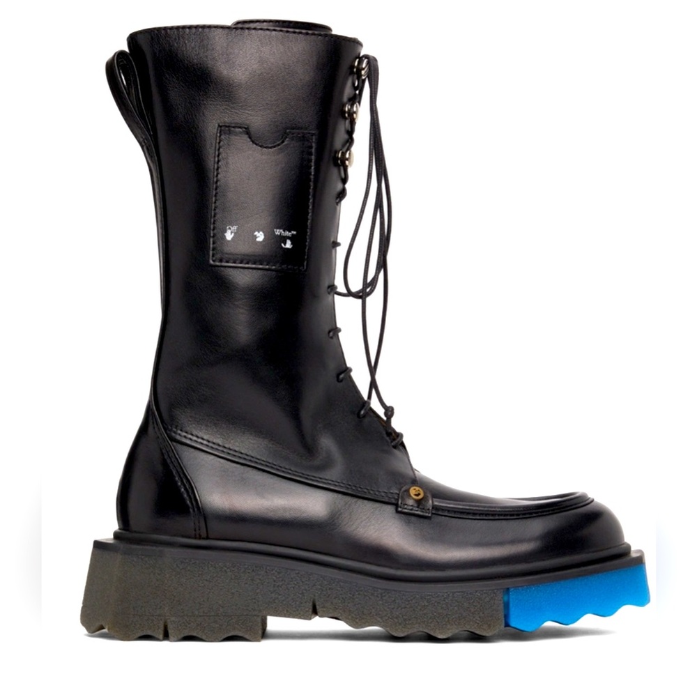 Off White Virgil Abloh Womens Boots Size 40/US 10 in Black Leather never worn